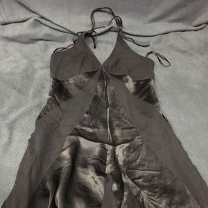 Laundry by Shelli Segal Black Silk Halter Dress